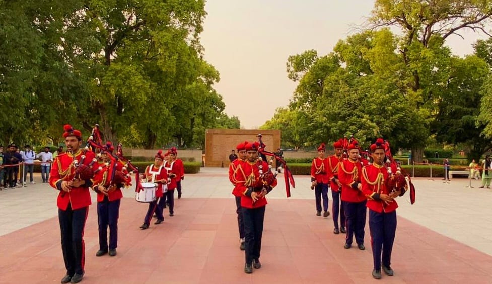 Mount Carmel School, Dwarka, N. Delhi gave a band performance at Public Plaza in NWM on 07 May 2022