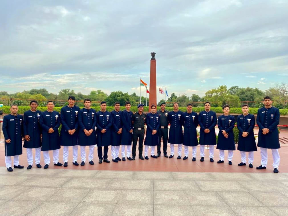 Athletes of Indian Army visited NWM and paid homage to Bravehearts of Indian Armed Forces on 12 Aug	