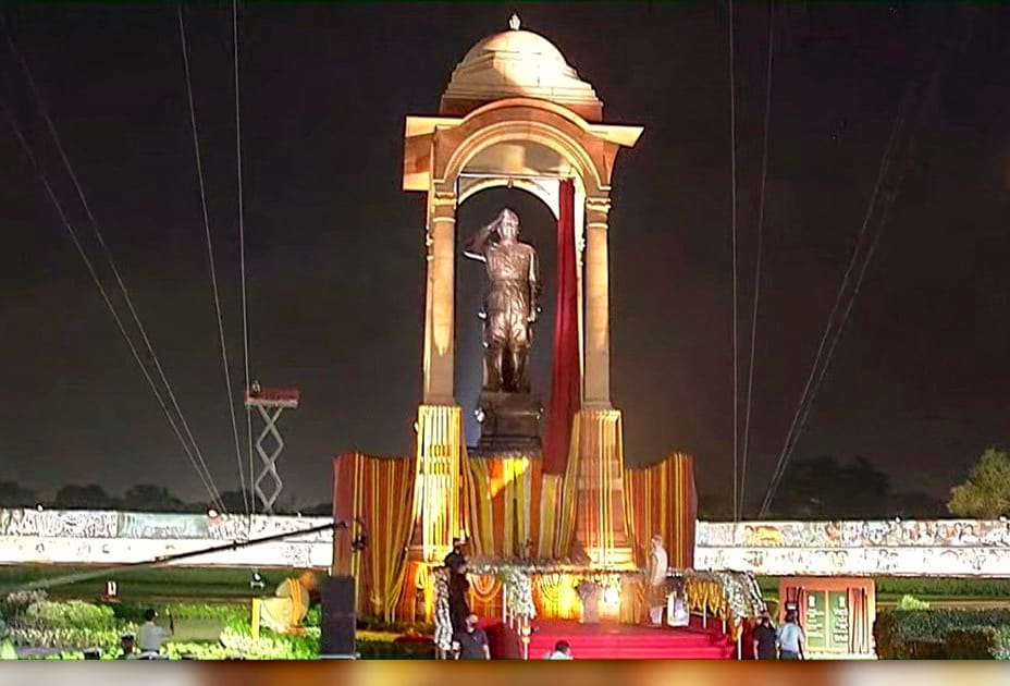 Hon'ble PM Shri Narendra Modi unveiled statue of Netaji Subhash Chandra Bose at NWM on 08 Sep