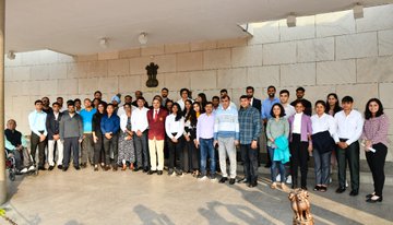 National Sports Awards ceremony  2022 awardee athletes and coaches paid homage at NWM on 02 Nov 22 